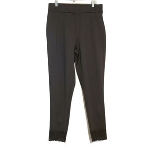 Ashley Stewart | Black Lace Trim High Waist Leggings (Size 14/16)